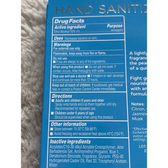 Smart Care Scented Hand Sanitizer Spray 1.35 Fl Oz Fresh Rain Hydrating NEW - Picture 7 of 9